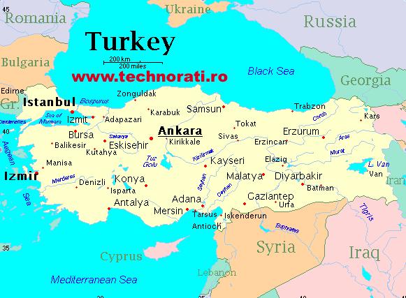 Harta politica Turcia